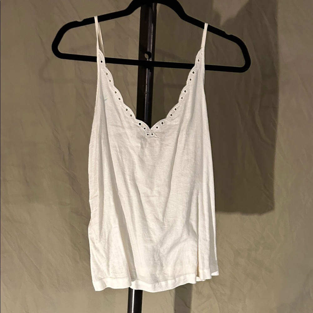 White Roxy embellished tank